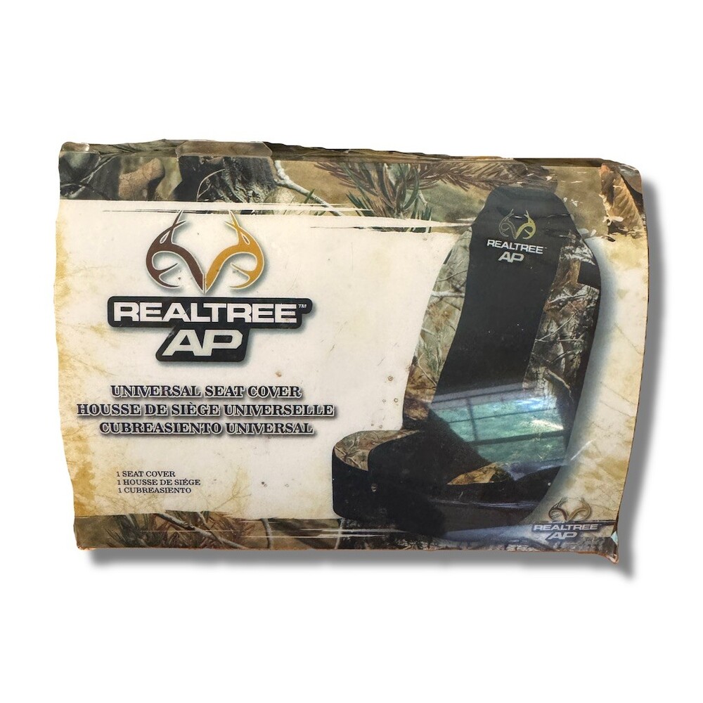 Realtree AP Universal Bucket Seat Cover Camo Water Repellent Mesh Pockets